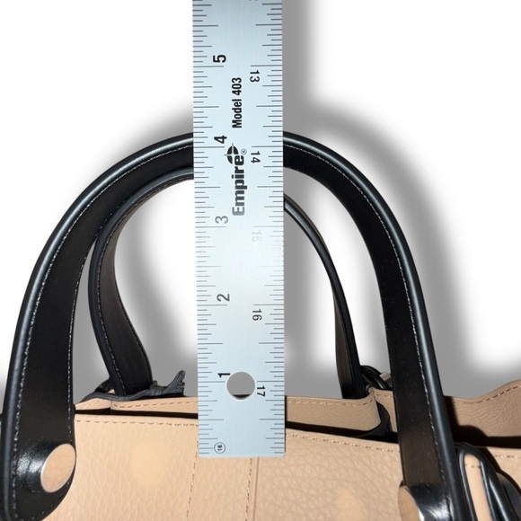 NWT ALL SAINTS Small Allington Tote with Interior Pouch - Tan/Black Handles - Picture 10 of 16